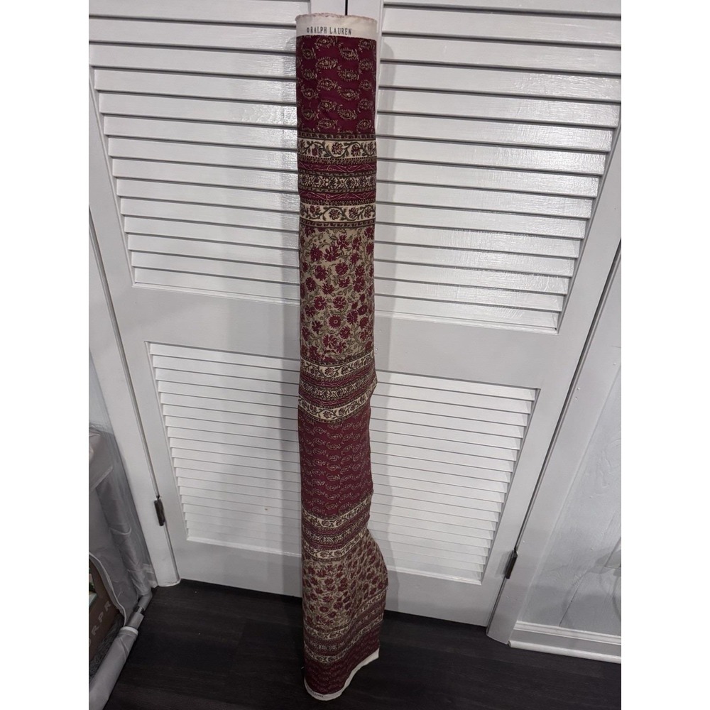 Ralph Lauren Vintage Upholstery Fabric 9+ Yards Discontinued NEW NOS 55"Wide Red - Picture 9 of 16